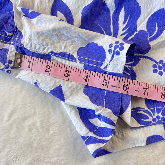 Soobaya Purple Hawaiian Flower Swim Shorts Trunks Men's size Large - Picture 6 of 11